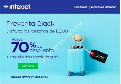 Promoción Interjet Black Friday 2018 Hasta 70 De Descuento Maleta