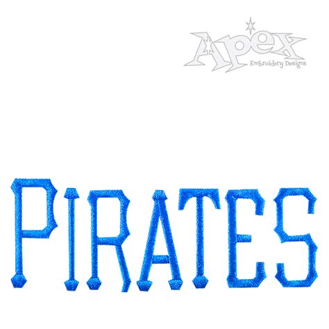 I am attaching a pic of the pirates jersey logo for reference. Pittsburgh Pirates Embroidery Fonts