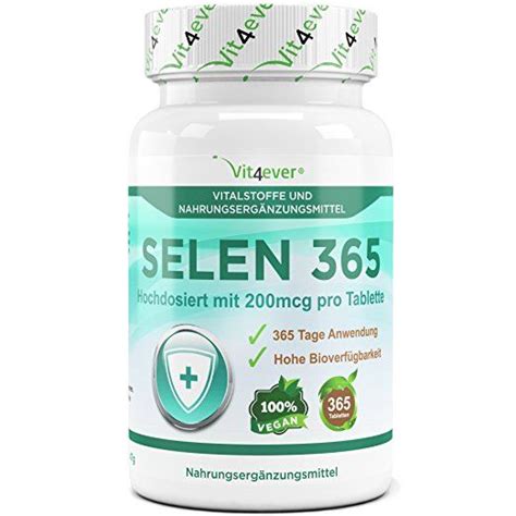 We're here 7am to 5pm weekdays, and we'll do our. Selen 365, 200 mcg Selenium pro Tablette, 365 Tabletten ...