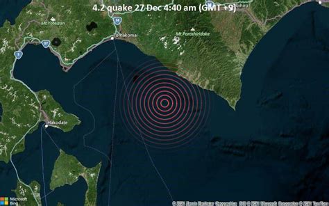Erdbeben der Stärke 4.2 südlich von Shizunai-furukawachō ...
