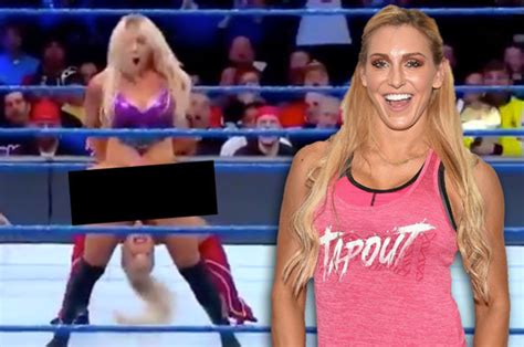 WWE Diva Charlotte Suffers Wardrobe Malfunction As Pants Come Down