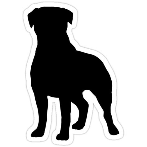 Download "Rottweiler Silhouette(s)" Stickers by Jenn Inashvili | Redbubble