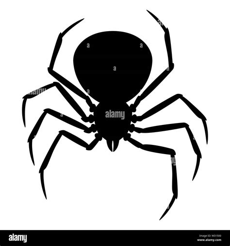 Black Widow Spider Silhouette Stock Vector Image And Art Alamy