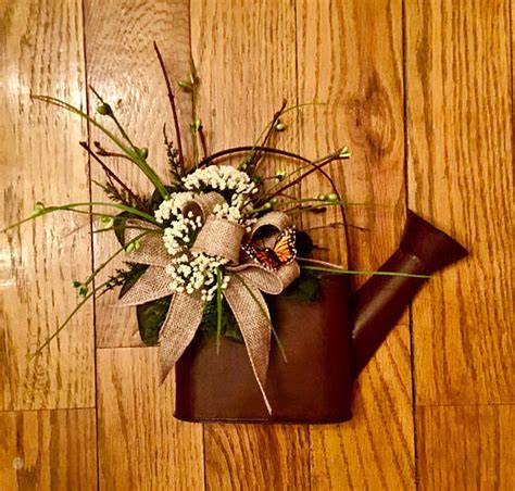 Rustic Watering Can Farmhouse Decorating Centerpiece Floral Etsy