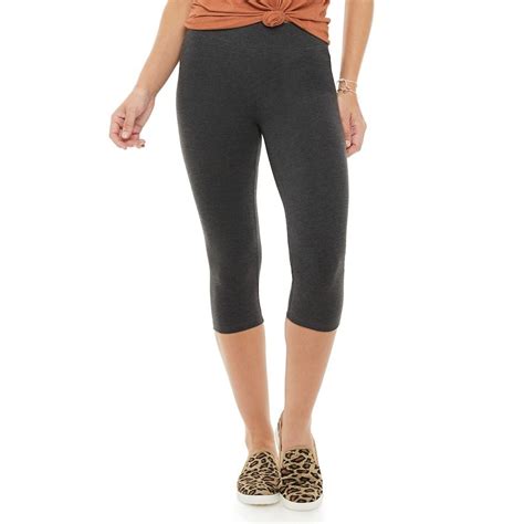 Womens Sonoma Goods For Life Wide Waist Midrise Capri Leggings