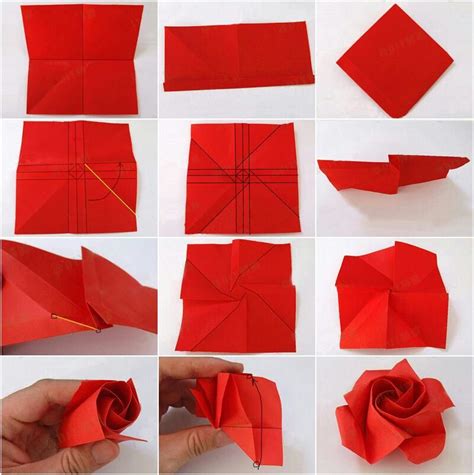 Crafts Paper Crafts Origami Origami Rose Diy Paper Crafts Decoration