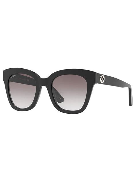 gucci gg0029s women s square sunglasses black grey gradient at john lewis and partners