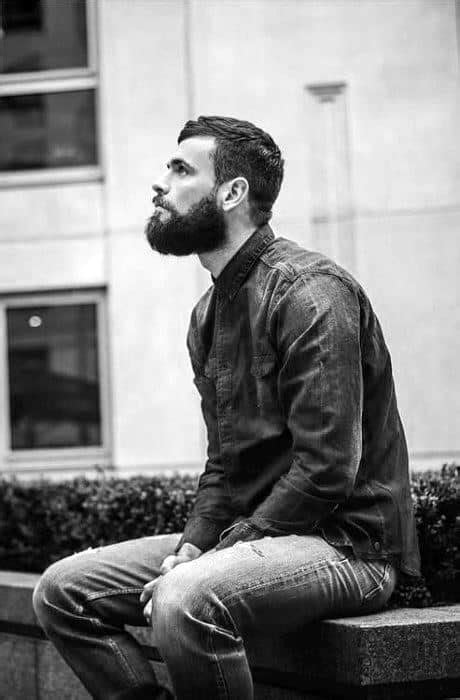This haircut features short to medium hair on top with shaved sides. 40 Men's Haircuts For Straight Hair - Masculine Hairstyle ...