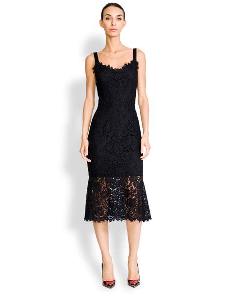 Dolce And Gabbana Lace Corset Dress In Black Lyst
