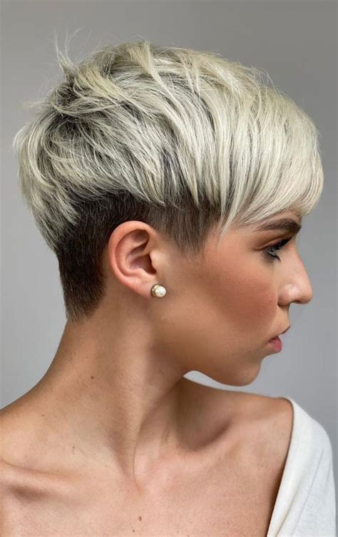 50 Short Hairstyles That Looks So Sassy Blonde Layered Pixie Cut With