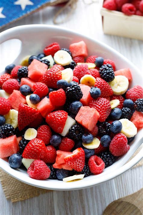5 Showstopper Red White And Blue Fruit Salads Two Healthy Kitchens