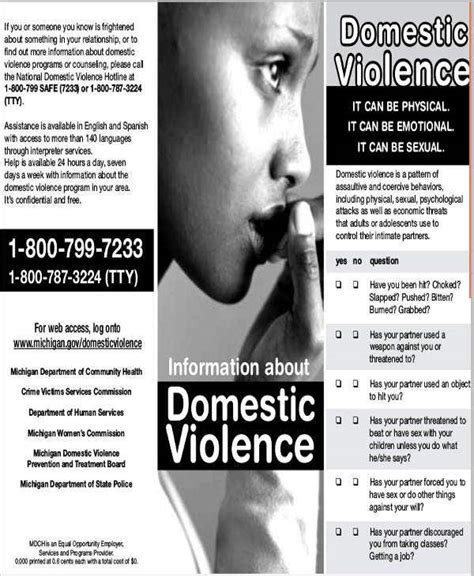 10 Domestic Violence Brochures Word Psd Vector Free And Premium