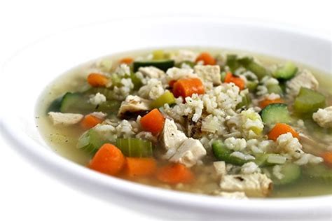 ﻿chicken brown rice and vegetable soup with weight watchers points skinny kitchen