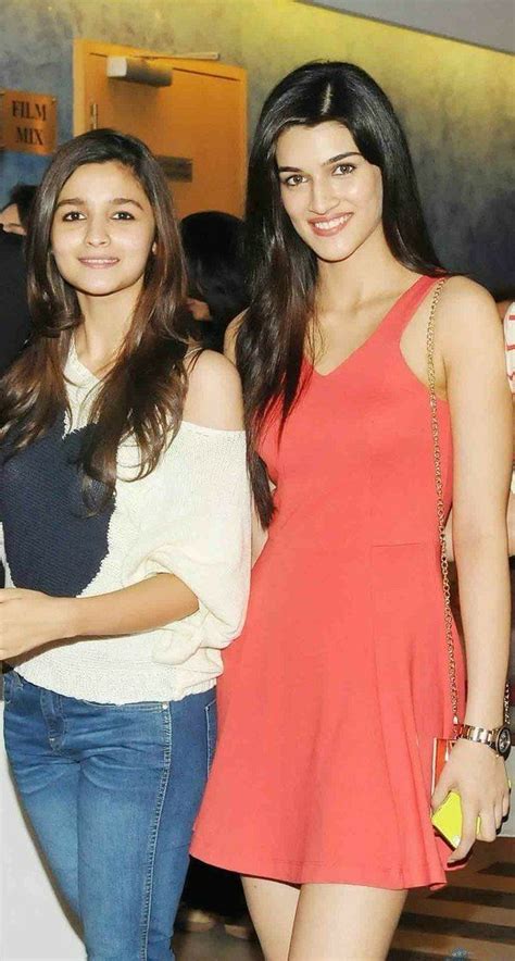 Two Bollywood Beauties Alia Bhatt And Kriti Sanon Bollywood Girls