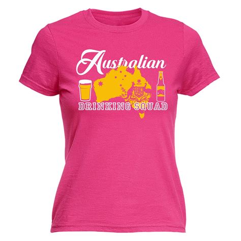 Australian Drinking Squad Womens T Shirt Australia Ozzie Funny Mothers Day T Ebay