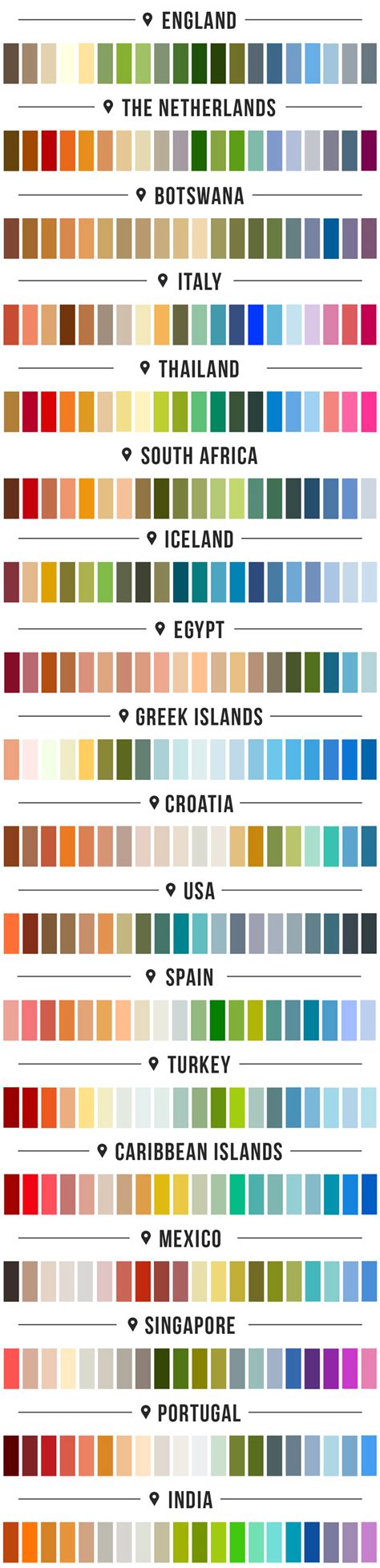 Beautiful Color Palettes Of Countries From Around The World