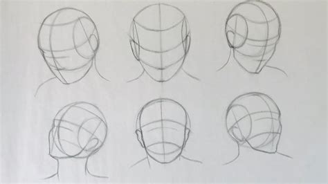 How To Draw Head In Different Angles Using Loomis Method Youtube