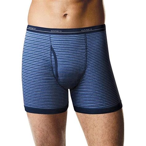 Hanes Men S Exposed Elastic Striped Ringer Boxer Brief Pack Of 4 Overstock™ Shopping Big