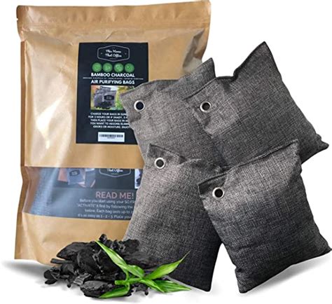Bamboo Charcoal Air Purifying Bags 4 Pack Nature Fresh Charcoal