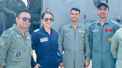 kangana ranaut shares her total fangiri moment with air force officers during tejas shoot