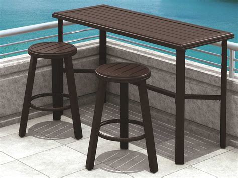 Tropitone Banchetto Seating Aluminum Bar Patio Dining Set Banbarset