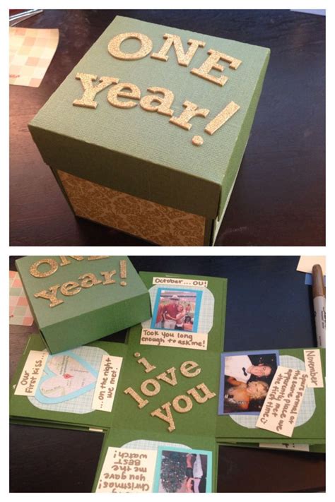 After dating your boyfriend for one year, you should know him pretty well, right? Creative memory box for your Boyfriend | Diy gifts for ...