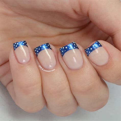 Check spelling or type a new query. Pink & Polished: Navy french tips with white baby dots