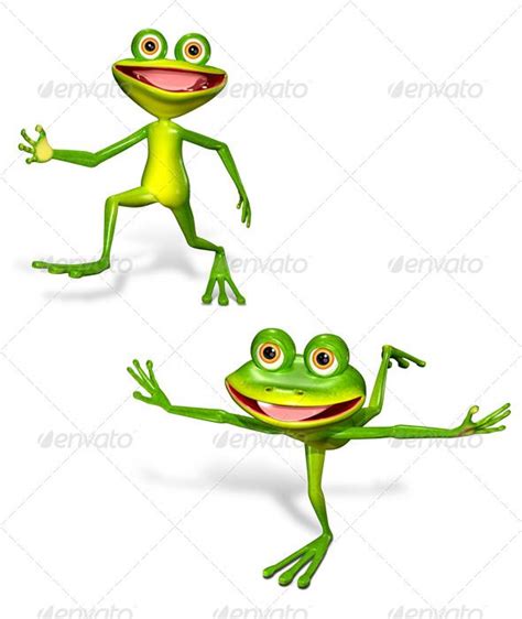 Green Frog Green Frog Frog 3d Character