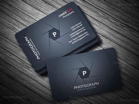 Photographer Business Card Template Template Catalog