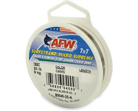 Afw Surfstrand 7x7 Stainless Steel 20 Lbs