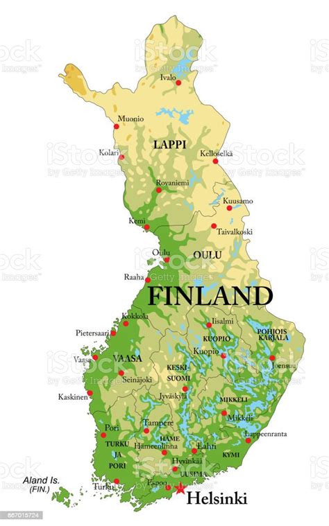 Finland Relief Map Stock Illustration Download Image Now Finland