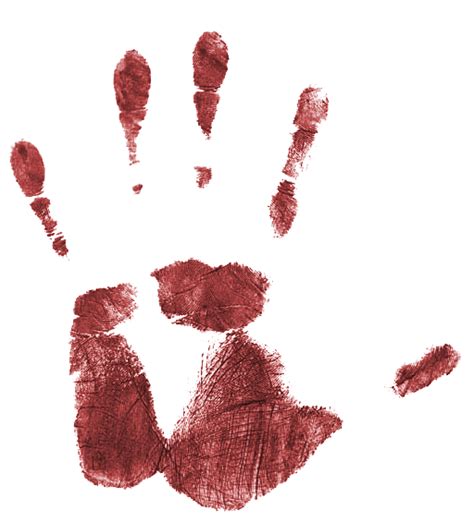 Single Bloody Hand Transparent Png