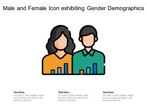 Male And Female Icon Exhibiting Gender Demographics Presentation