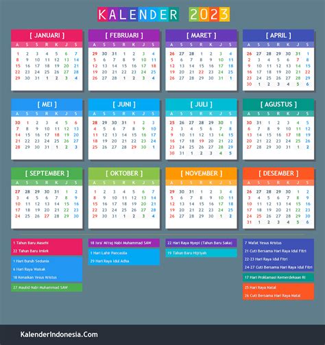 Kalender Libur Bersama 2023 Tahun 2023 Kalender 2023 Indonesia Lengkap