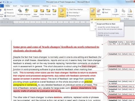 How do you disable track changes? Some pros and cons of 'track-changes' feedback on work ...