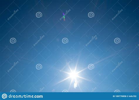 Sunbeams In The Blue Sky Natural Phenomenon The Nearest Star Of Our