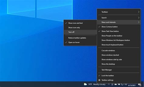 Windows 10s News And Interests Taskbar Feed Gets New Features Images
