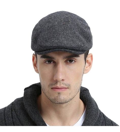 Mens Winter Wool Irish Tweed Caps Newsboy Flat Cap Back Adjustable