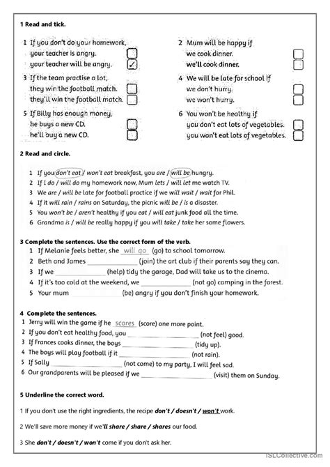 First Conditional English Esl Worksheets Pdf Doc