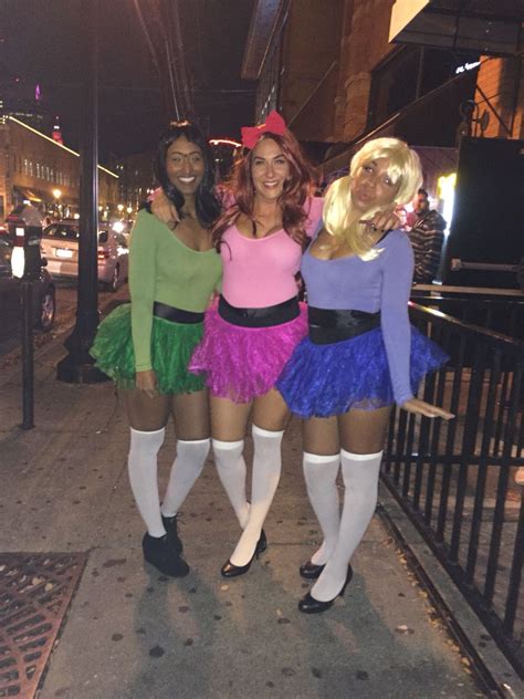 Dress up in one of these powerpuff girls. Powerpuff girls #halloween #costume Buttercup, Blossom, Bubbles | Powerpuff girls costume diy ...