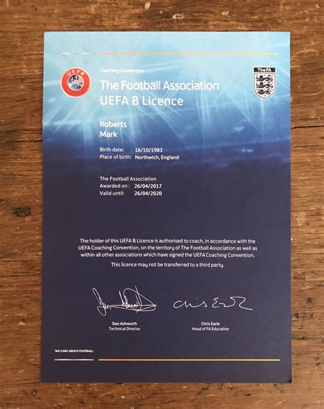 Sport League Apply For Uefa B License