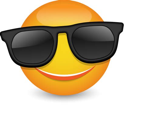 Sunglasses Smiley Emoticon Cool Sunglasses Vector Emoticons Png