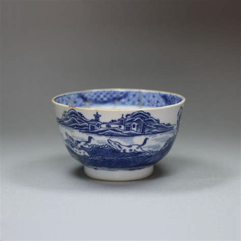 Very Rare Chinese Export Blue And White Teabowl C1770 Bada
