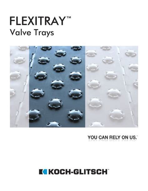 FlexitrayÂ® Valve Trays Brochure Koch Glitsch