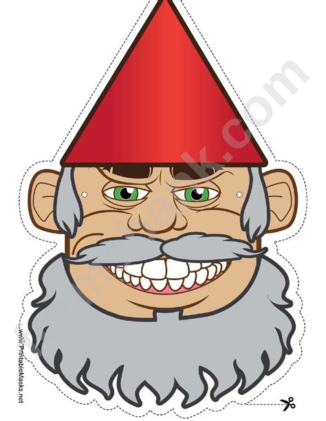 Gnome Beard Mask Template Printable Pdf Download