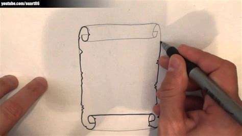Como Dibujar Pergamino How To Draw A Scroll Youtube