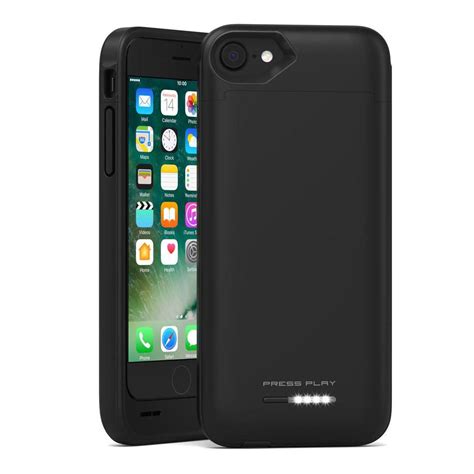 Press Play Iphone 8 Battery Case With Qi Wireless Charging Nero 3100mah