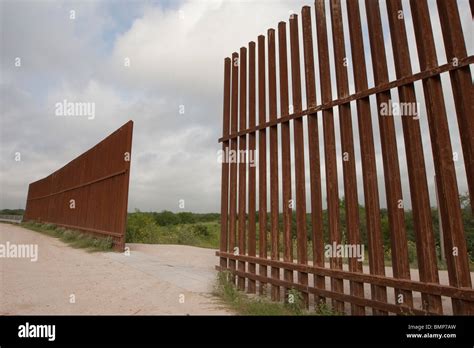 Us Side Of The Border Wall Between The United States And Mexico Near