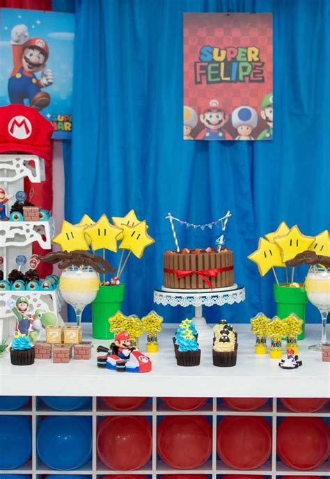 Aniversario Mario Bros Decoração Para Adulto Oliver