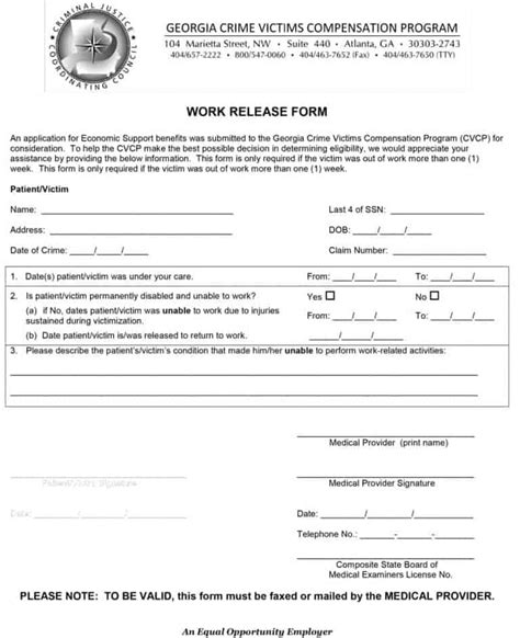 When you are returning to work after leaving your employer, ask for a doctor's note as proof that now you are perfectly fine and able to perform your task. 44 Return to Work & Work Release Forms - Printable Templates